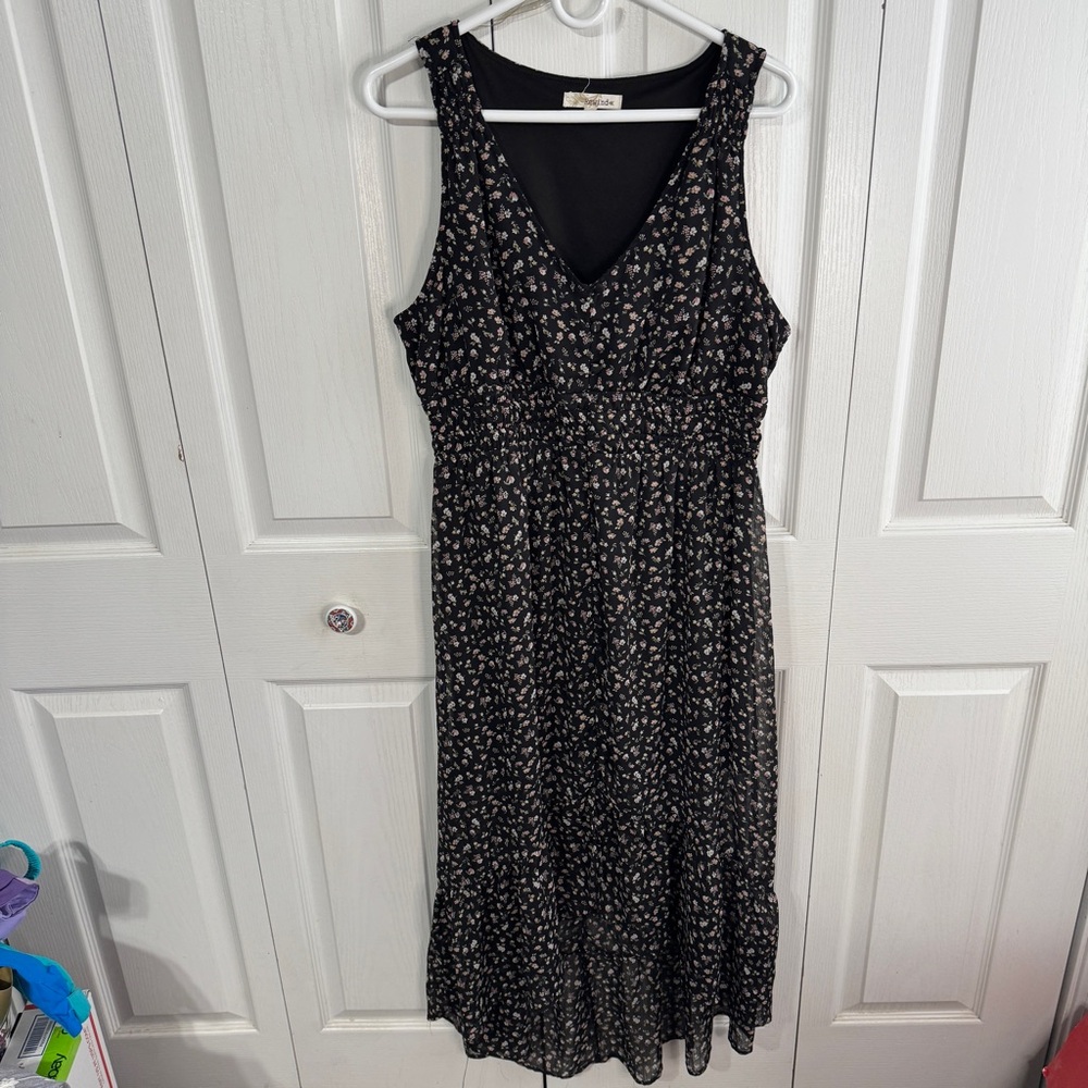 Rewind v neck floral hi low dress size XXL